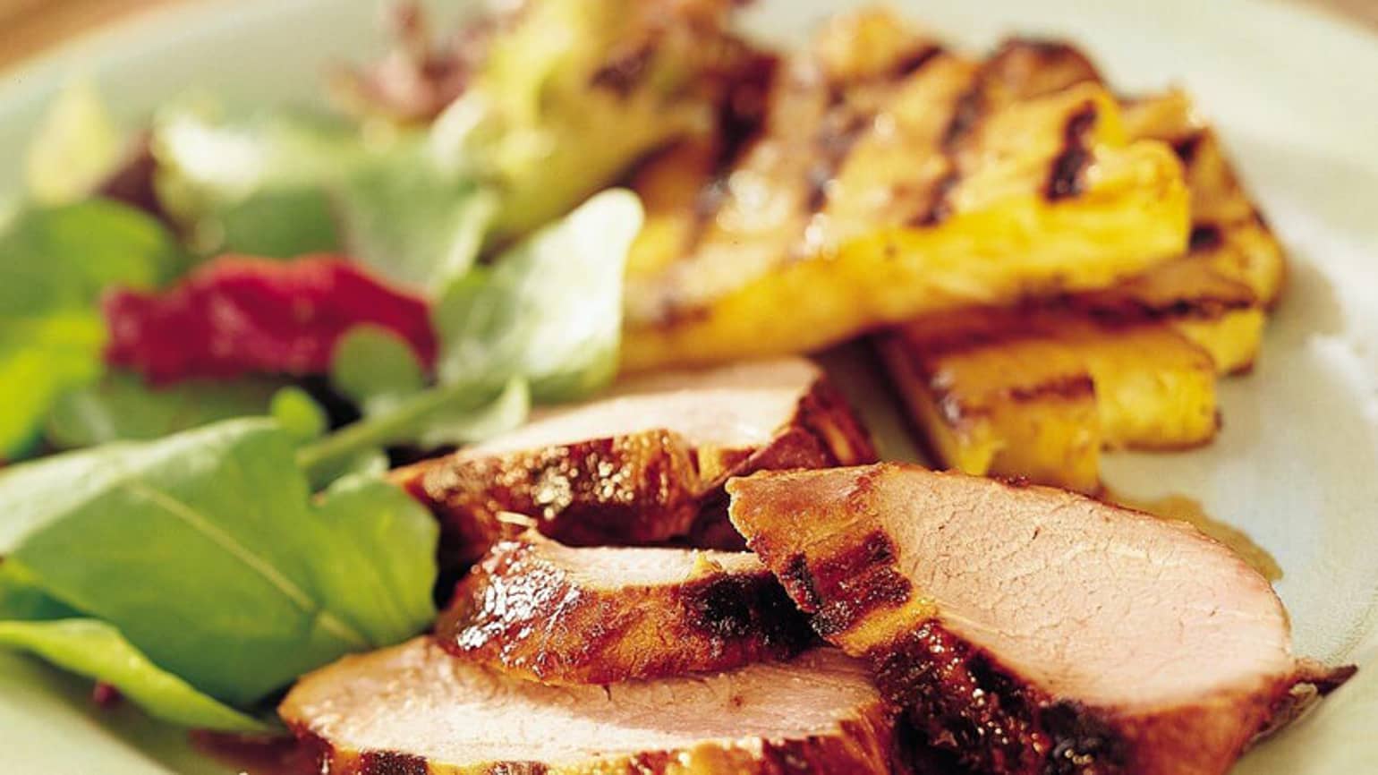 Grilled Chili Pork Tenderloin And Pineapple